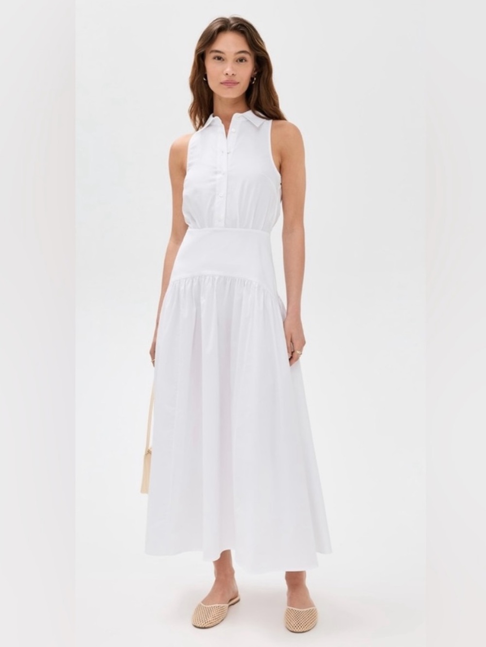 Staud Romy Dress in white